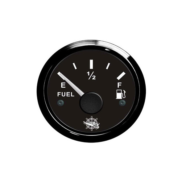 Indicatore Carburante 240-33 ohm 12/24V. Nero/Lunetta Nera