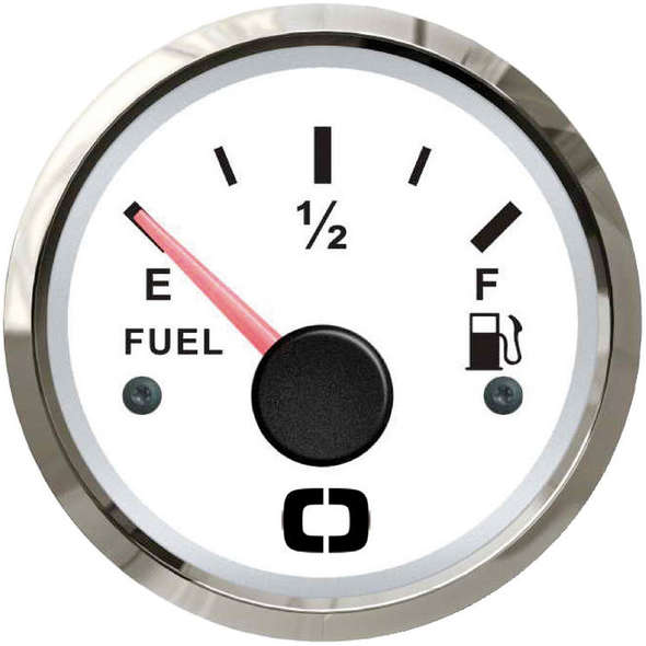 Indicatore Carburante Impedenza Selezionabile 12/24V. Bianco/Lunetta Lucida