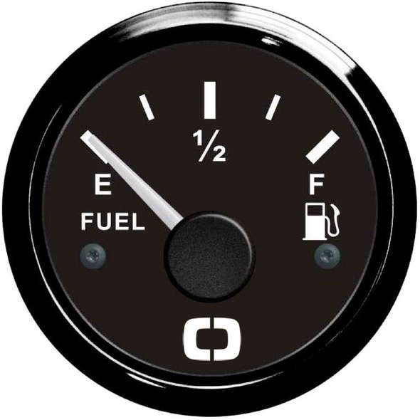 Indicatore Carburante Impedenza Selezionabile 12/24V. Nero/Lunetta Nera