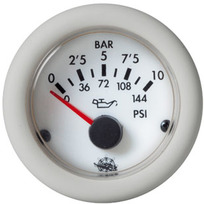 Indicatore Pressione 0-10 bar Bianco 24 V.