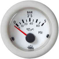 Indicatore Pressione 0-5 bar Bianco 24 V.