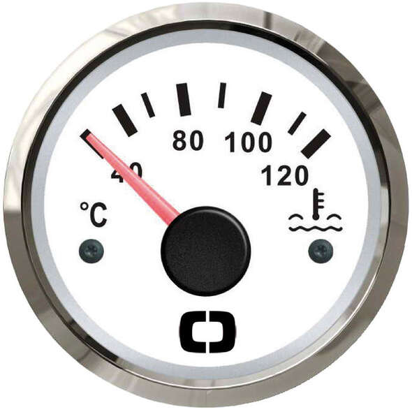 Indicatore temperatura acqua 40/120° - Bianco/Lunetta Lucida
