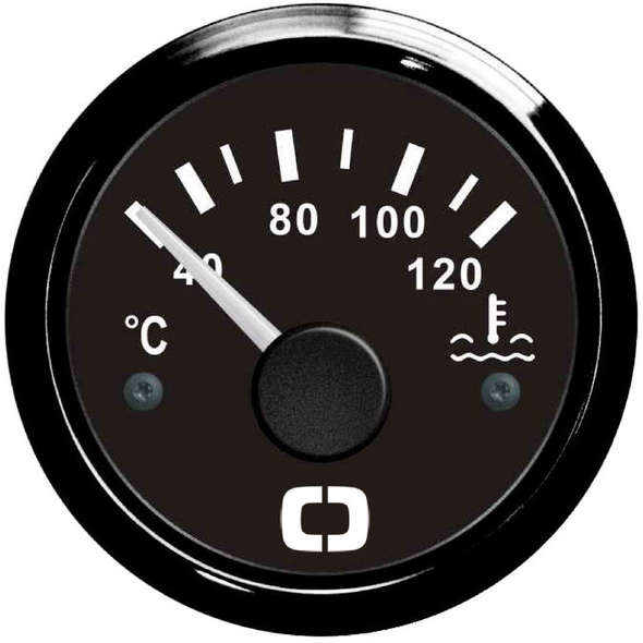 Indicatore temperatura acqua 40/120° - Nero/Lunetta Nera