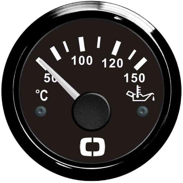 Indicatore temperatura olio 50/150° - Nero/Lunetta Nera
