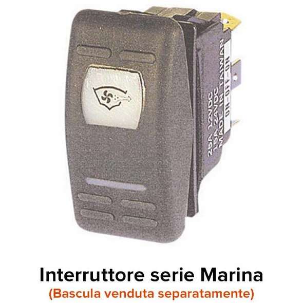 Interruttore a bascula serie Marina On-off-(on)