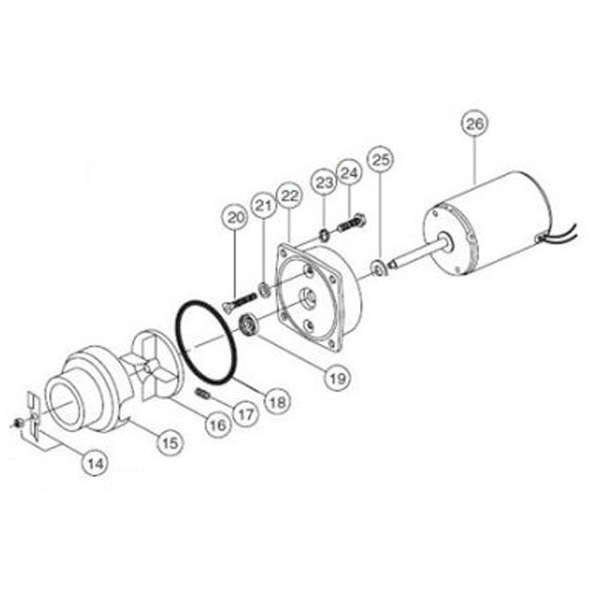 Jabsco Kit motore per Quiet Toilet - 12v