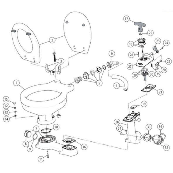 Jabsco Service Kit per pompe WC dal 2008