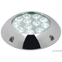 Luce 12 LED subacquea tonda