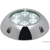 Luce 6 LED subacquea tonda