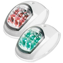 Luce di via Led “Evoled” coppia rosso+verde 112,5° Cassa bianca