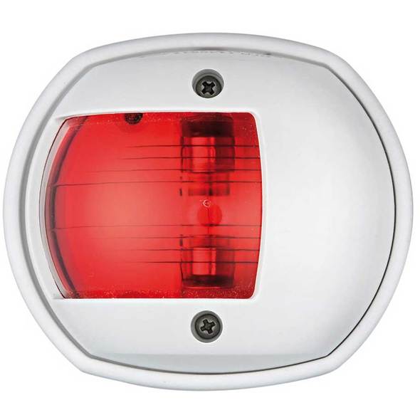 Luce di via “Compact 12” laterale rosso 112,5° Cassa bianca
