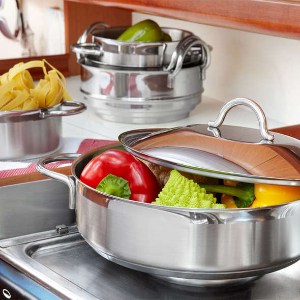 MB Batteria Pentole Acciaio Inox 7 pz.	