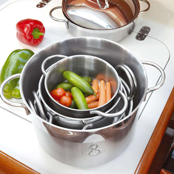 MB Batteria Pentole Acciaio Inox 7 pz.	