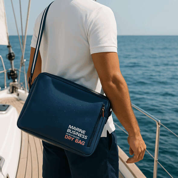 MB Thalassa Borsa Impermeabile per Computer - Blu Navy