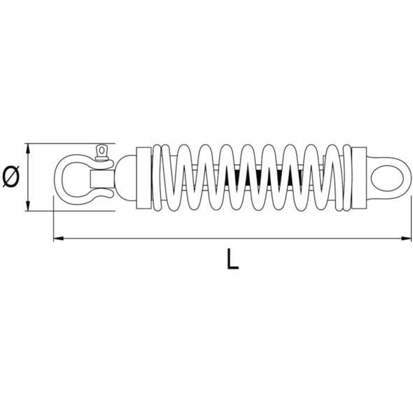 Molla ormeggio Douglas Marine Cardan 120 kg.