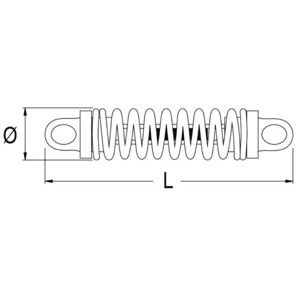 Molla ormeggio Douglas Marine Silenced Springs 100 kg. 