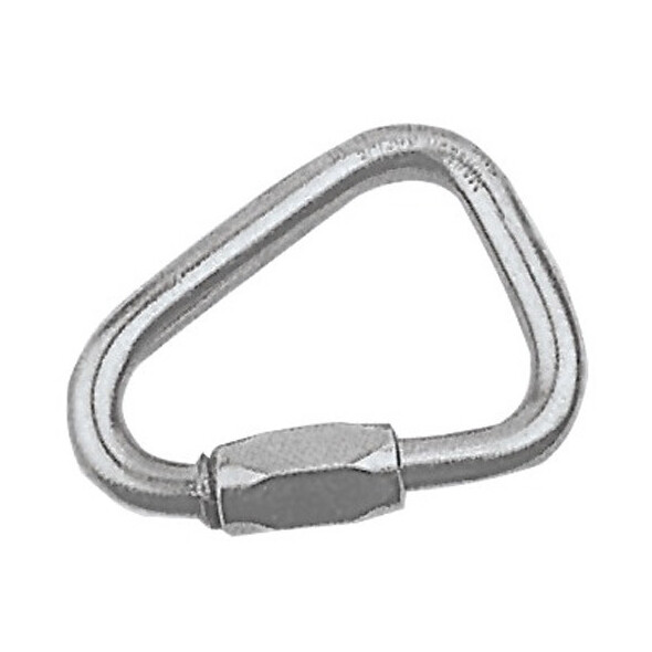 Moschettone a delta inox con vite mm. 6