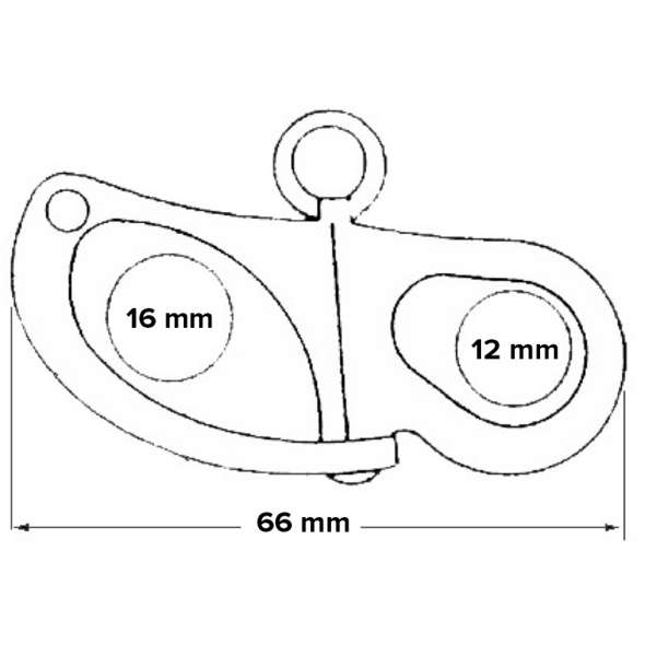 Moschettone inox spi 66 mm