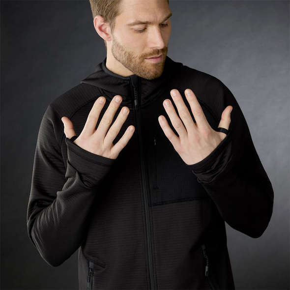 Musto Giacca termica in Pile EVO con cappuccio - Nero