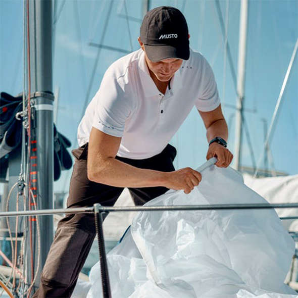 Musto Polo Uomo SunBlock Evo a maniche corte - Bianco