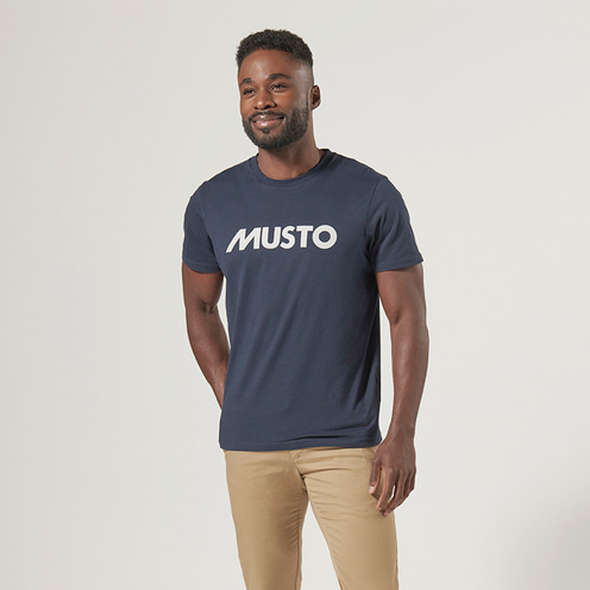 Musto T-Shirt Uomo con Logo - Navy