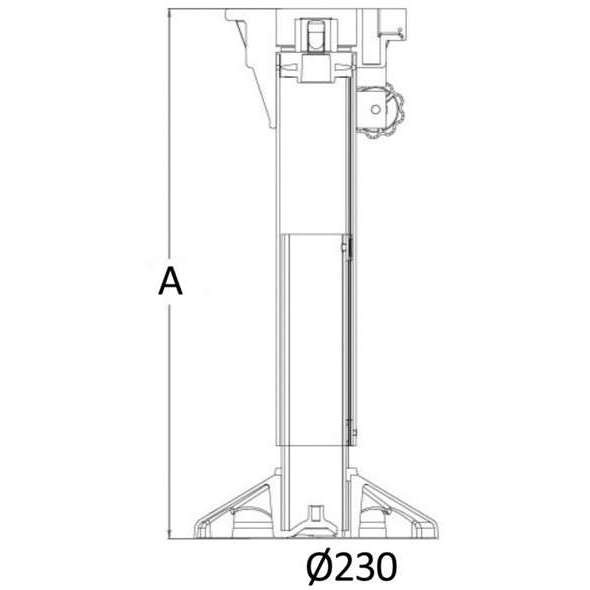 Oceansouth supporto sedile Waverider 500/630 mm