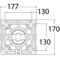 Oceansouth supporto sedile Waverider base estraibile 370/450 mm