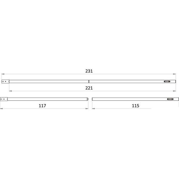 Palo in carbonio smontabile per Tendalino Diam. 38 x 115+1150 cm.