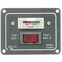 Pannello tester per 2 batterie - Analogico