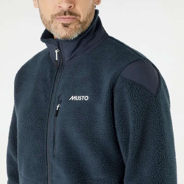 Pile da uomo con zip Musto Nautic - Navy