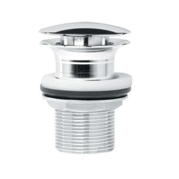 Piletta in ottone cromato push-pull - 1"1/4