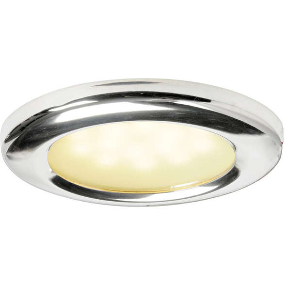 Plafoniera LED incasso Vega inox vetro satinato