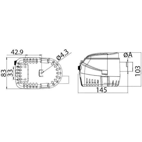 Pompa di sentina automatica Europump II G600 12 V