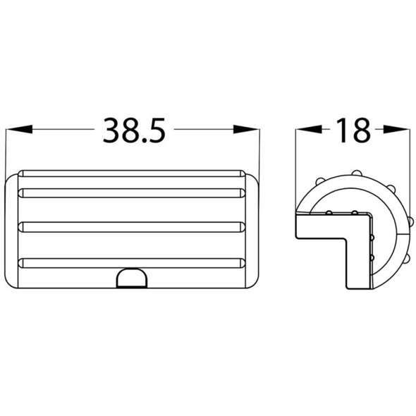 Protezione per pontile Corner - Bianco
