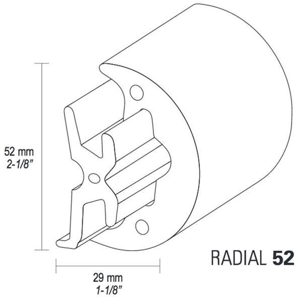 Radial Bottazzo in PVC Bianco mm. 52 x 12 mt.