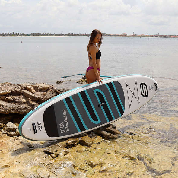 Safe Sup Gonfiabile easy ride Fly 10'6 - bianco/turchese