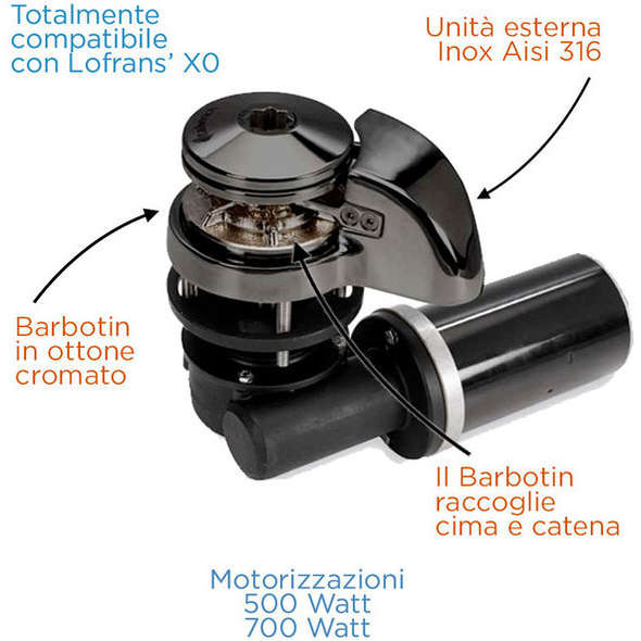 Salpa Ancore Italwinch Smart BLACK 500W catena 6 mm.