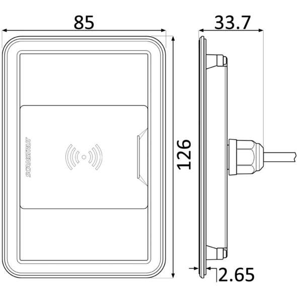 Scanstrut Caricabatterie Wireless ROKK SURFACE - 15W