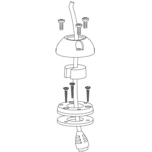 Scanstrut Passacavo plastica nera - Ø 9/14 mm