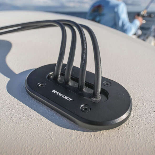 Scanstrut Premistoppa alluminio nero Low Profile Ø 9/14 mm foro 30 mm