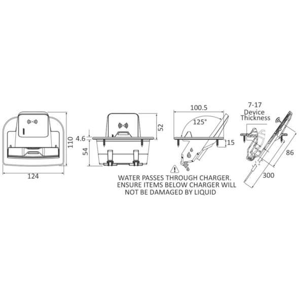 Scanstrut Supporto magnetico da incasso con ricarica wireless Aura