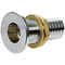 Scarico a Mare a filo in ottone cromato con portagomma - 1"1/4 x 38 mm
