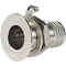 Scarico a Mare Inox con anello di massa e portagomma - 1"1/4 x 39 mm