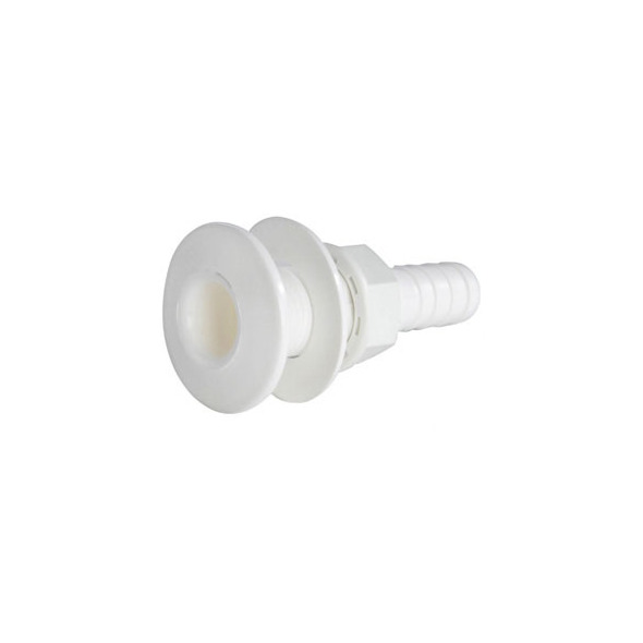 Scarico nylon bianco con portagomma 1/2” mm. 15