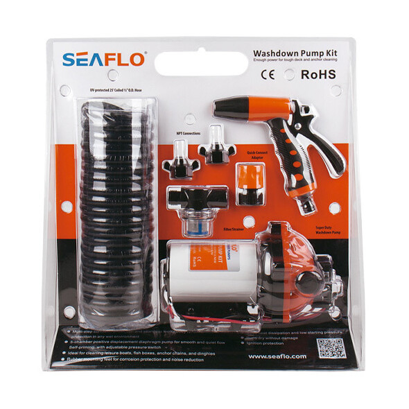 Seaflo Kit Pompa Lavaggio - 12V 20 Lt/min