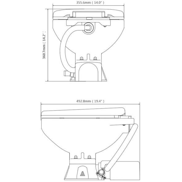 Seaflo Toilette Elettrica - Regular Soft Close 12V