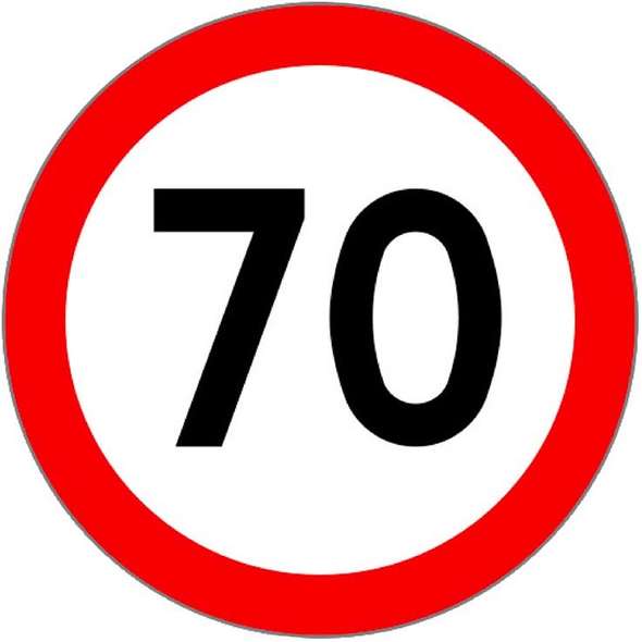 Generico 1 adesivo – Velocità massima ammissibile 100 km/h (R62/n. 100) W (20 x 20 cm