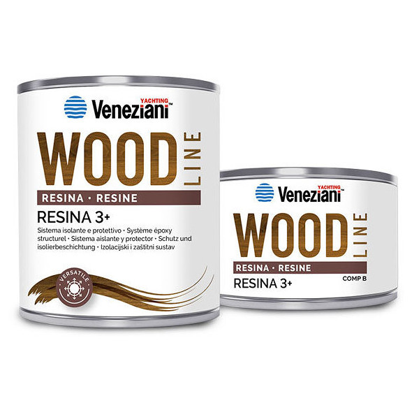 Sistema Epossidico Veneziani Wood Line Resina 3+ A+B lt 0,75