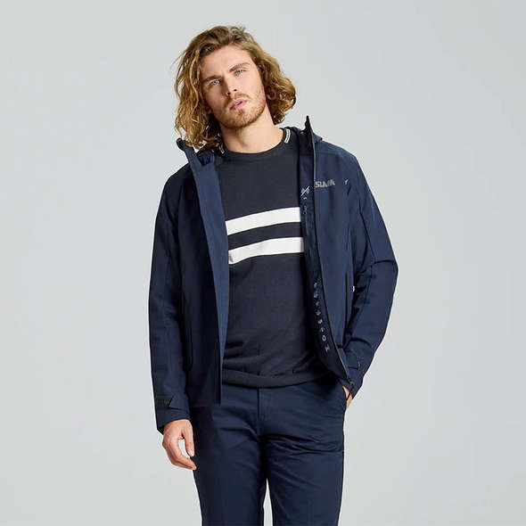 Slam Giacca con cappuccio Active - Navy