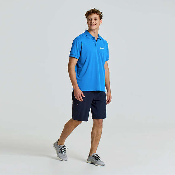 Slam Polo elasticizzata tecnica Evo ss - Azzurro